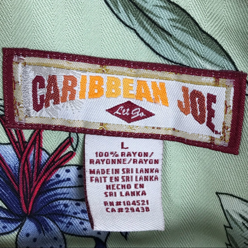 Caribbean Joe Green Floral Maxi Summer Dress - L - Picture 8 of 8